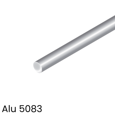 Barre de tube rond en aluminium sur-mesure