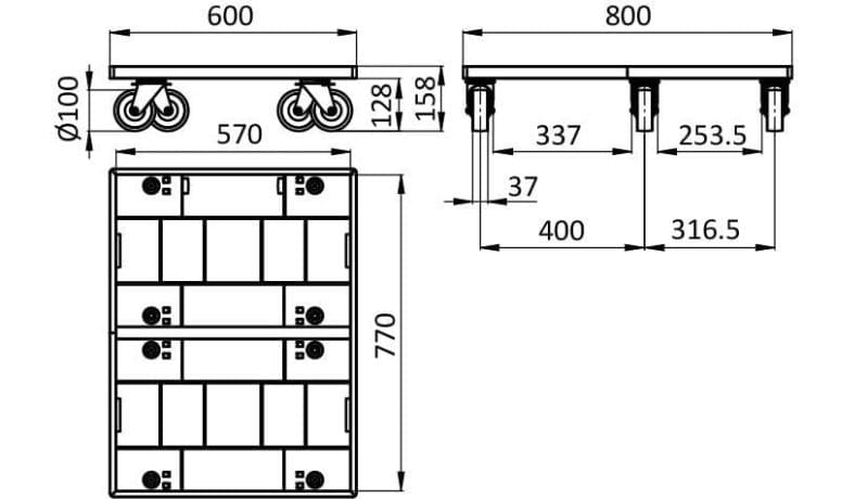 Chariot à roulettes FIFO – Image 2