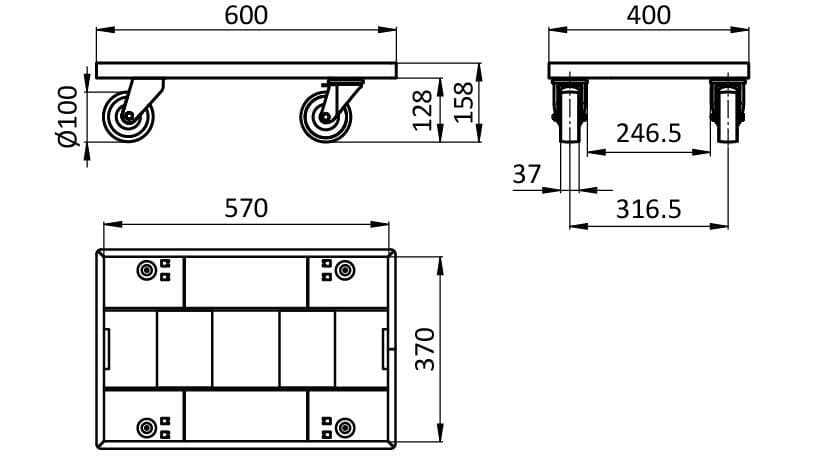 Chariot à roulettes FIFO – Image 3